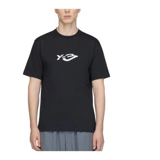 adidas Y-3 Liquid Logo Short Sleeve Tee - male - Adidas - Training T-shirts & Tops - Black - XL - Sport