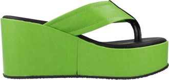 Yellow Platform Wedge Sandal - Dames - Sleehakken - Groen - 40 EU - Schoenen