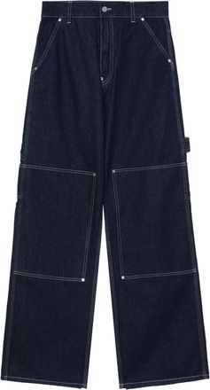 Stella McCartney straight-leg cargo jeans - women - Cotton - 26 - Blue