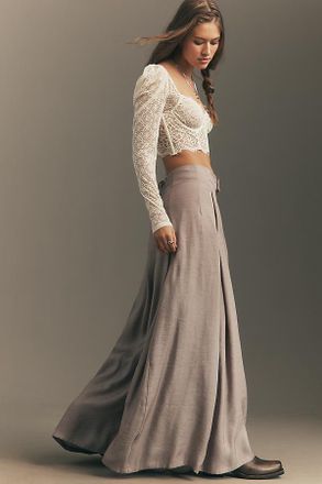 Pilcro Skirty Wide-Leg Trousers Pants