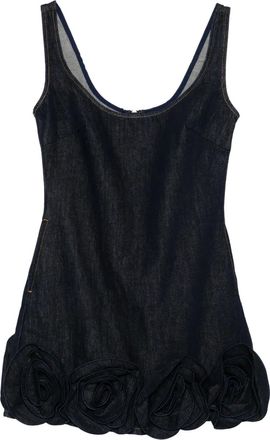 Self Portrait Jurk met bloemenpatch - Blauw