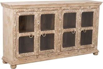 Wanderlust Deco Aparador de madera beige 180x43x100