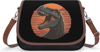 Generic Vintage Dinosaur Womens Crossbody Bag Fashion Shoulder Handbags Message Tote Bag with Adjustable Strap