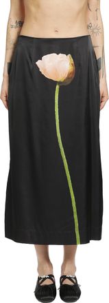 Simone Rocha Poppy Motif Pencil Skirt