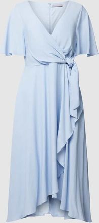 Christian Berg Cocktail Cocktailkleid in Wickel-Optik in Hellblau, Gr&ouml;&szlig;e 42