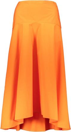 Fabiana Filippi Rokken, Dames, Oranje, S, Katoen, Gerimpelde Katoenen Midi Rok