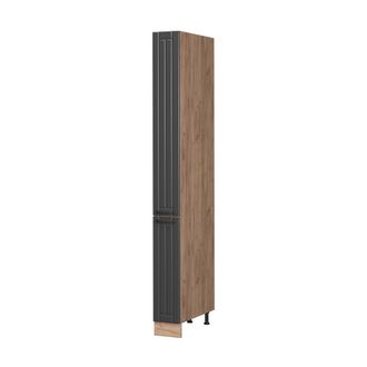 Vicco Mueble De Botica Fame-line, Gris Oscuro/roble Dorado, 20 Cm, Vicco