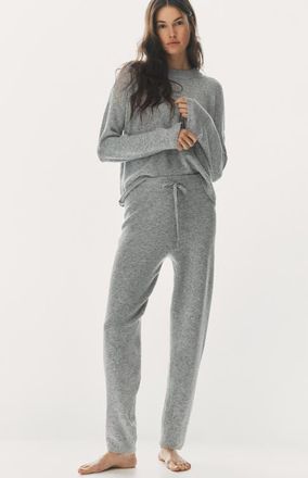 H&M Fine-knit Joggers in Gray Melange at Nordstrom, Size Xx-Large