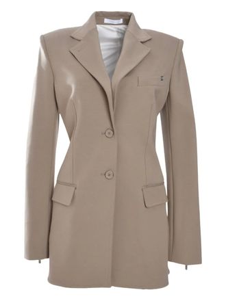 Helmut Lang zip-detailed blazer - Neutrals