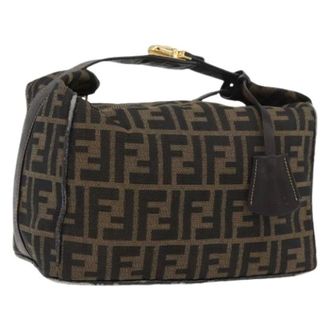 Fendi Pre-owned Handbags, female, Brown, Size: ONE SIZE Pre-owned Vintage Zucca Canvas Hand Bag