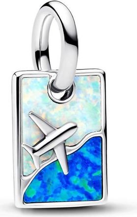 Pandora Womens Travel Dangle Charm In White/blue