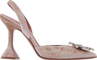 Amina Muaddi Begum Velvet Slingback Pumps