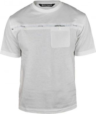 Palm Angels Tops, Heren, Wit, S, Katoen, Cotton T-Shirt