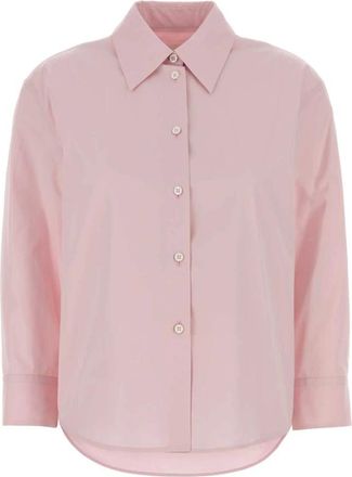 Jil Sander Overhemden, Dames, Roze, S, Katoen, Cotton Poplin Shirt