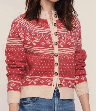 Heartloom Morrie Cardigan In Scarlet