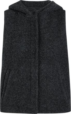 Eileen Fisher Eileen Fisher Hooded Bouclé Vest - Charcoal - L (UK 18-20 / XL)