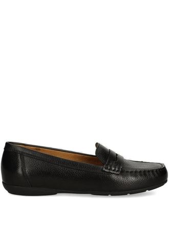 Geox penny leather loafers - women - Fabric/Rubber/Leather - 36 - Black