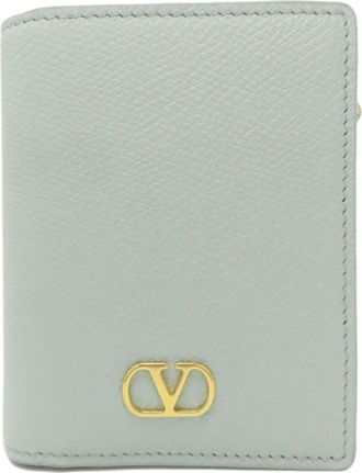 Valentino Light Green Leather Wallet (Bi-Fold) (Pre-Owned)