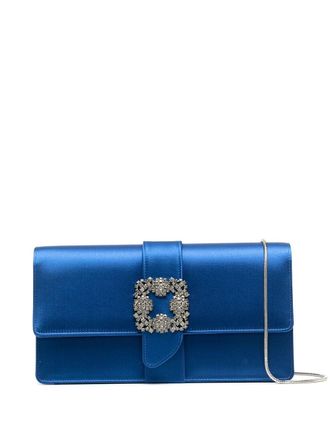 Manolo Blahnik Capri clutch - Blauw