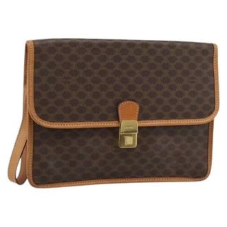 Celine Pre-owned Clutches, female, Brown, Size: ONE SIZE Pre-owned Macadam Clutch