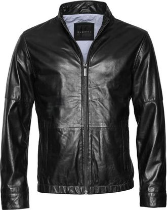 Bugatti Jassen, Heren, Zwart, 2Xl, Leer, Heren Leren Jas Buangelo