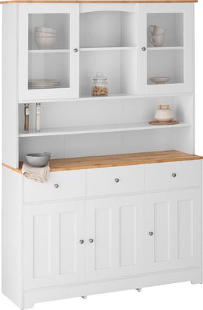 HOME AFFAIRE Buffet »Kate« Breite 128 cm, mit Glastüren und Holztüren, Metallgriffe, Höhe 182 cm