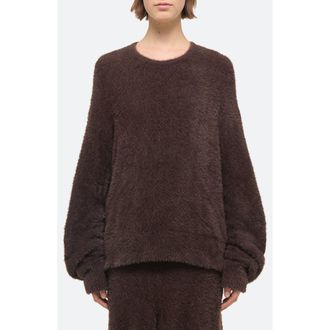 Helmut Lang Apex Oversize Eyelash Crewneck Sweater in Espresso at Nordstrom Rack, Size X-Small