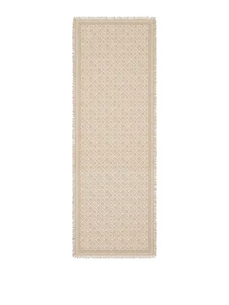 Tory Burch T monogram floral scarf