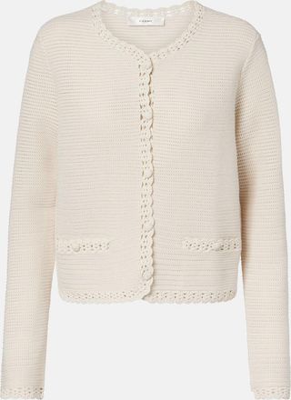 Frame Denim Crochet-trimmed wool-blend jacket