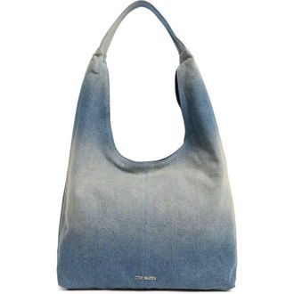 Steve Madden Niccola Denim Hobo Shoulder Bag & Pouch at Nordstrom Rack