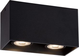 Lucide Foco de techo de aluminio 2xGU10, negro