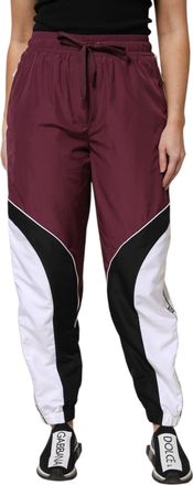Dolce & Gabbana Womens Colorblock Polyester Joggers Multicolor