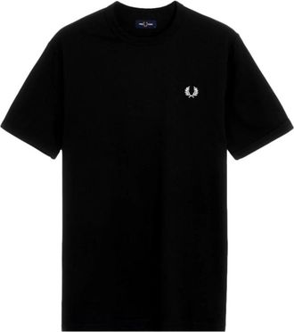 Fred Perry Zwarte Ringer Tee Shirt - Heren - T-shirts - Zwart - XL - Tops