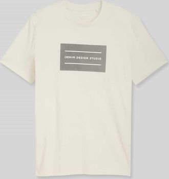 Tom Tailor Denim Regular Fit T-Shirt aus reiner Baumwolle in Offwhite, Gr&ouml;&szlig;e XXL