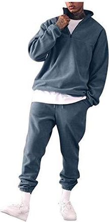 Survêtement Homme Tomwell 2 Pièces - Sweat Capuche + Pantalon, Sportswear Hiver Décontracté