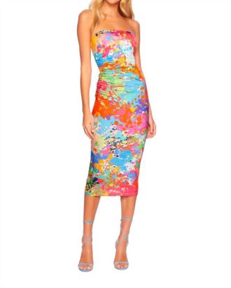 Susana Monaco Splatter Print Dress In Multi
