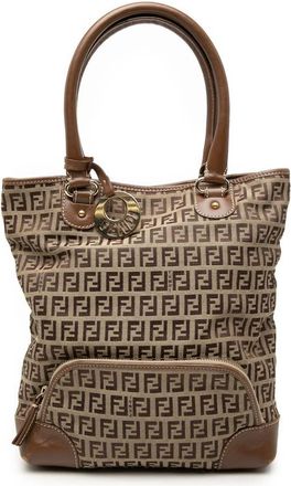 Fendi Pre-owned Fendi Zucchino Canvas Chef Front Pocket Shopping Tote Ladies 2415 8BH139 LXT 058