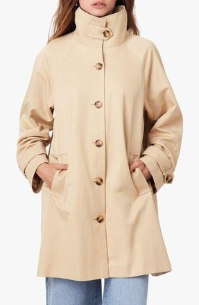 Habitual High Neck Trench Coat in Curds And Whey at Nordstrom, Size X-Large