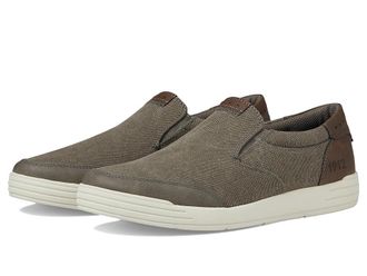 Nunn Bush City Walk Canvas Moc Toe Slip-On Mens Shoes Cement : 10.5 W (EE), Textile/Synthetic