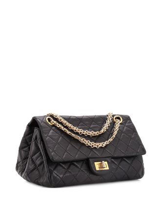 Chanel Reissue 2.55 Double Compartment Flap Bag Quilted Aged Calfskin 225 shoulder bag - Nero