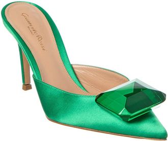 Gianvito Rossi Jaipur Satin & Leather Mule