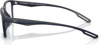 Emporio Armani 0ea4189u Matte Black Rectangular Eyeglasses with Cut-Out Temples