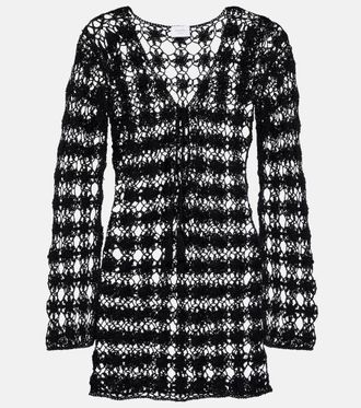 Anna Kosturova Crochet cotton minidress