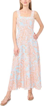 Vince Camuto Paisley Maxi Sundress in Tangerine at Nordstrom, Size Xx-Small