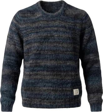 Bob Justin Uni-Blu - Heren - Ronde hals truien - Blauw - L - Wol - Truien & Vesten