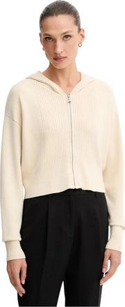 Patrizia Pepe Dames, Truien, Beige, Maat: XS Leer