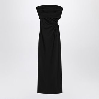 Max Mara Black Bustier Dress In Wool Blend