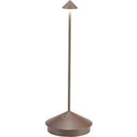 OEM L&aacute;mpara De Mesa Recargable E Inal&aacute;mbrica Con Control T&aacute;ctil, Apta Para Sal&oacute;n Y Exteriores, Regulador De Intensidad, 2700 K, Altura 29 Cm, Color Corten