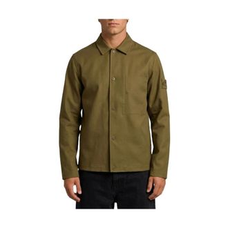 Stone Island Jassen, Heren, Groen, L, Overshirt