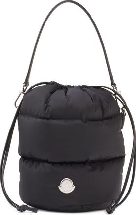 Moncler Caradoc Quilted Puffer Bucket Bag in Black at Nordstrom